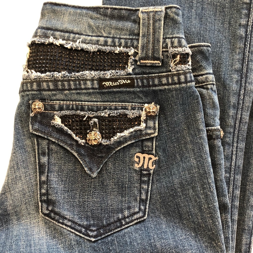 Miss Me Embellished Flap Pocket Jeans